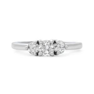 Rachel Koen Diamond Cocktail Ring 14K White Gold 0.50Cttw Size 7